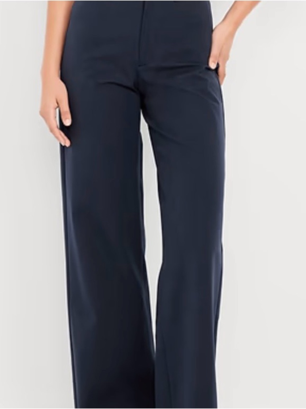 Old Navy Navy Wide-Leg High-Rise Trousers